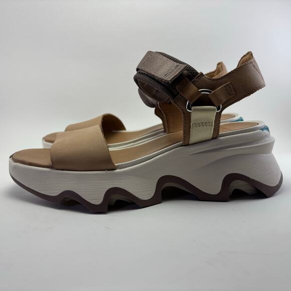 SOREL “Kinetic” Y-Strap High Wedge Sandals Size Womens 7.5 - Picture 3 of 12